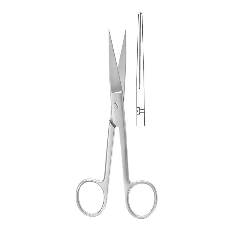 Operating Scissors McKesson Argent 4-1/2 Inch Length OR / Surgical Grade Stainless Steel Finger Ring Handle Straight Sharp Tip / Sharp Tip (Each)