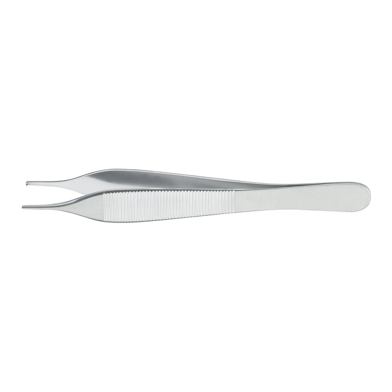 Tissue Forceps McKesson Argent Hudson-Ewald 4-3/4 Inch Length OR / Surgical Grade German Stainless Steel NonSterile NonLocking Thumb Handle Straight 1 X 2 Teeth (Case of 48)