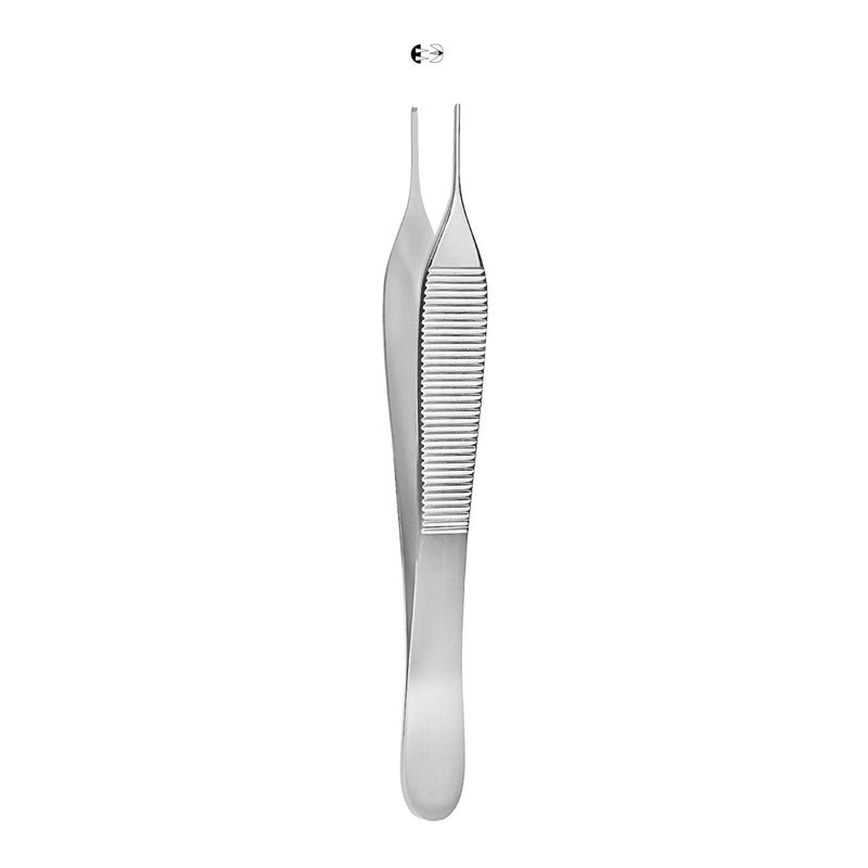 Tissue Forceps McKesson Argent Adson 4-3/4 Inch Length OR / Surgical Grade German Stainless Steel NonSterile NonLocking Thumb Handle Straight 2 X 3 Teeth 