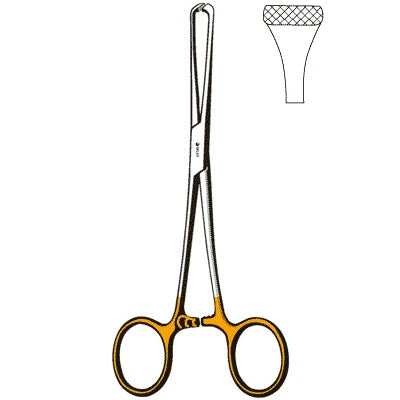 Sklar TC Allis Tissue Forceps - 6", Atraumatic Serrated - 97-1555