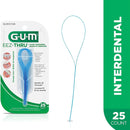 Dental Floss Threader G·U·M EeZ-Thru Satin Mint Flavor (Pack of 25)