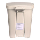 McKesson Waste Can with Step-On Pedal, Plastic, Beige, 15.16 x 14.37 x 18.9 Inch (Case)