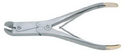 BR Surgical Wire and Pin Cutter, angled, double action, 2.5mm soft wires, 2.2mm hard wire, 10½" TC 