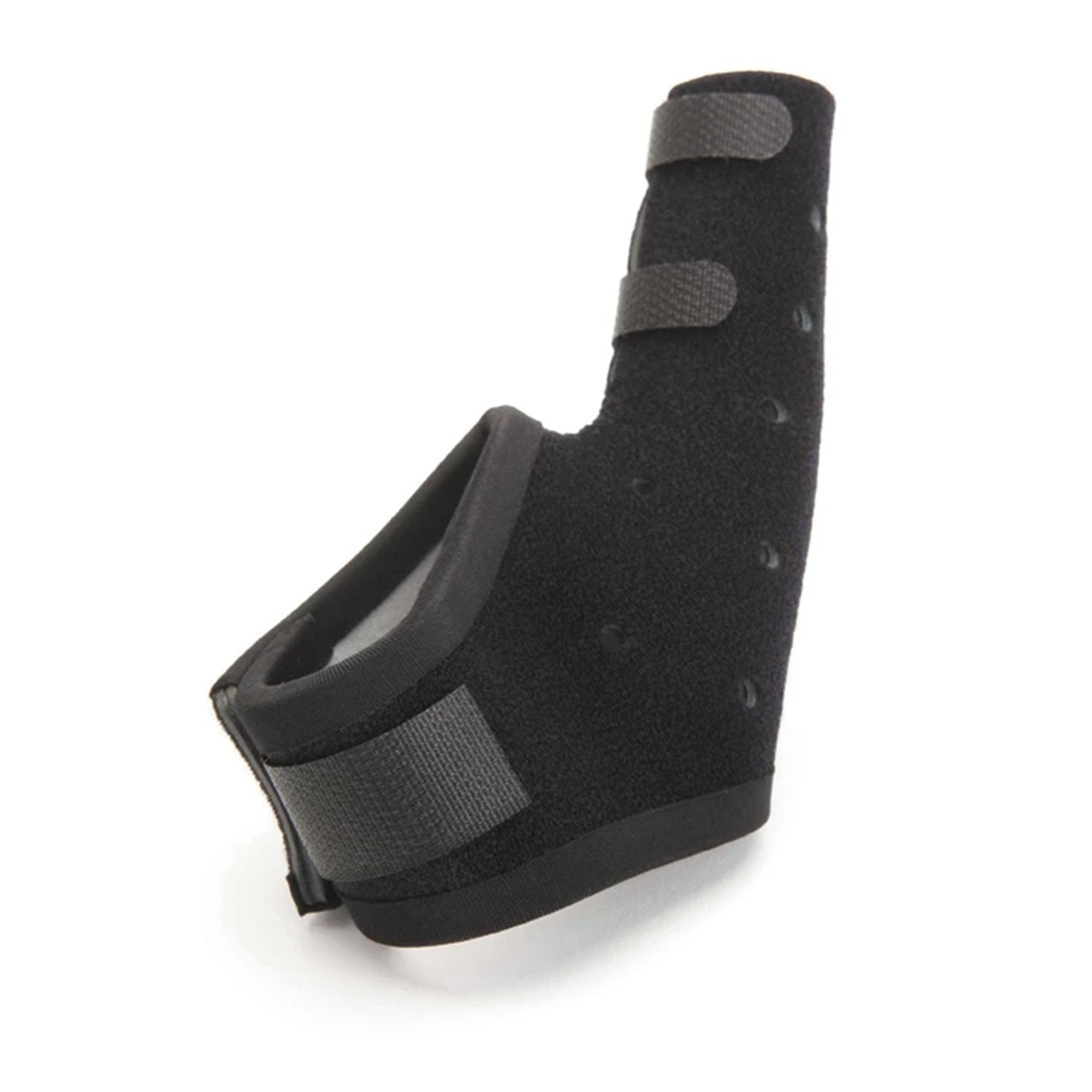 DJO Thumb Brace Exos Extended Short Thumb Spica Adult Small Hook and Loop Strap Closure Left Hand Black 