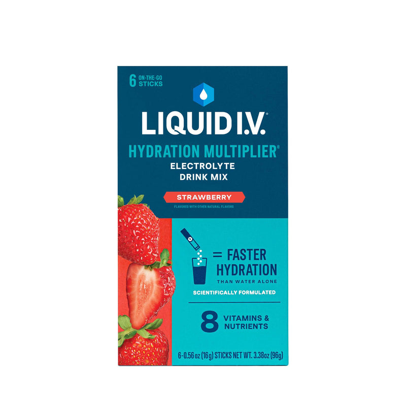 Oral Electrolyte Solution Liquid I.V. Hydration Multiplier Strawberry Flavor 0.56 oz. (Case of 72)