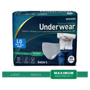 McKesson Premium Discreet Underwear for Men, Maximum Absorbency, Large (Case of 80)