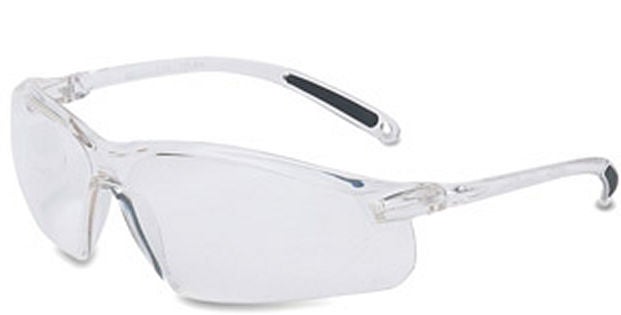 Safety Glasses Uvex A700 Series Wraparound Anti-scratch Coating Clear Tint Polycarbonate Lens Clear Frame Over Ear One Size Fits Most (Each) 