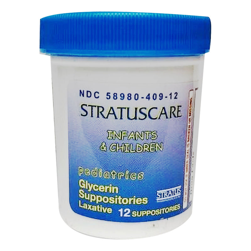 Stratuscare Pediatric Glycerin Suppositories, Laxative for 2 – 5 Years of Age (Box of 12) 