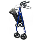 McKesson Bariatric Folding Four-Wheel Rollator, Blue (Each)