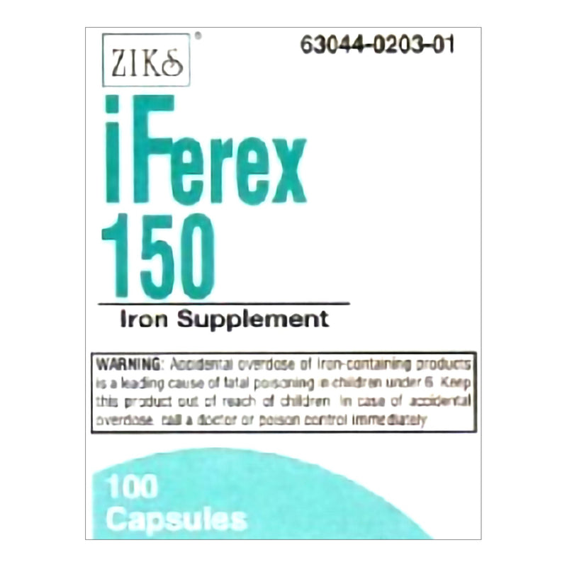 Ziks Iferex 150 Iron Supplement (Box of 100)