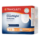 Principle Business Enterprises Tranquility Premium OverNight Disposable Absorbent Underwear, XS (88/CS) 