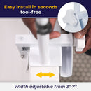 drive Clamp-On Tub Rail, White Steel, 14.5 – 17 Inch Height (Each)