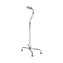 McKesson Steel Chrome Offset Quad Cane, 29 – 37.5 Inch (Case of 4)