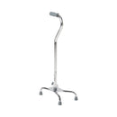 McKesson Steel Chrome Offset Quad Cane, 29 – 37.5 Inch 