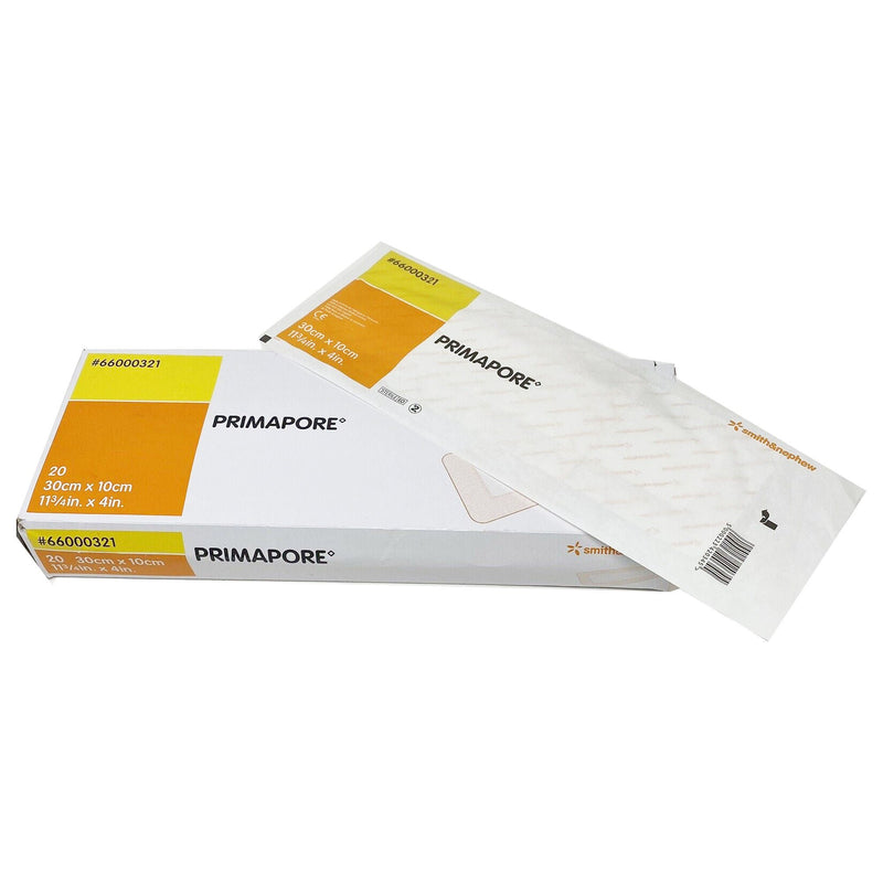 Primapore Adhesive Dressing, 10 x 30 Centimeter (Case of 200)
