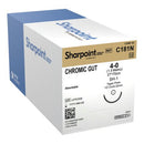 SUTURE CHROMIC GUT SIZE 4-014IN/35CM 1/2 CIRC 12/BX