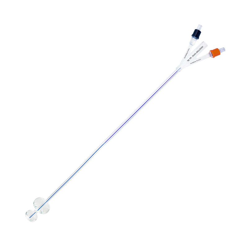 Foley Catheter TruCath Duo 2-Way Subsumed Tip 10 cc Proximal Balloon, 5 cc Distal Balloon 16 Fr. Silicone (Box of 10)