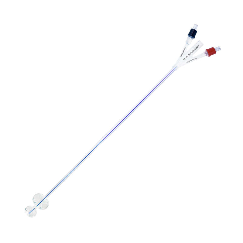 Foley Catheter TruCath Duo 2-Way Subsumed Tip 10 cc Proximal Balloon, 5 cc Distal Balloon 18 Fr. Silicone (Box of 10)