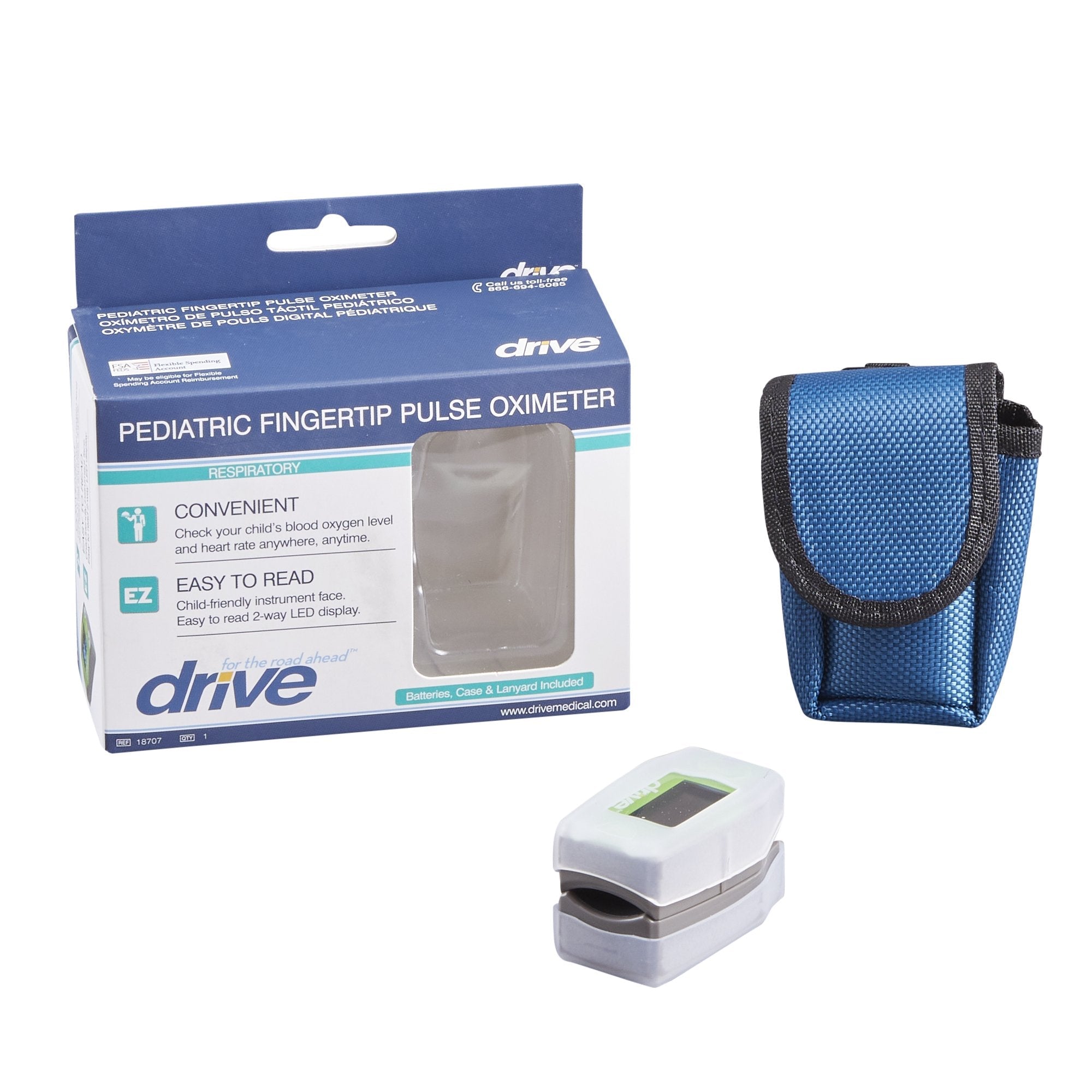 Fingertip Pulse Oximeter Drive Pediatric Battery Operated LED Display 