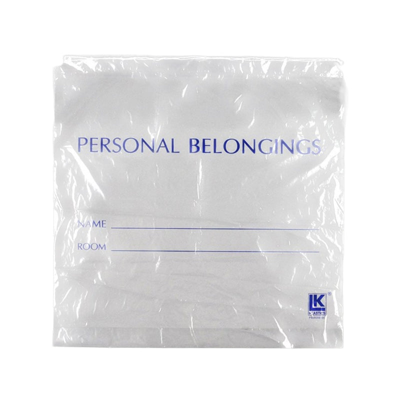 Elkay Plastics Patient Belongings Bag LK 20 X 20 Inch LDPE Drawstring Closure Clear (250/CS) 