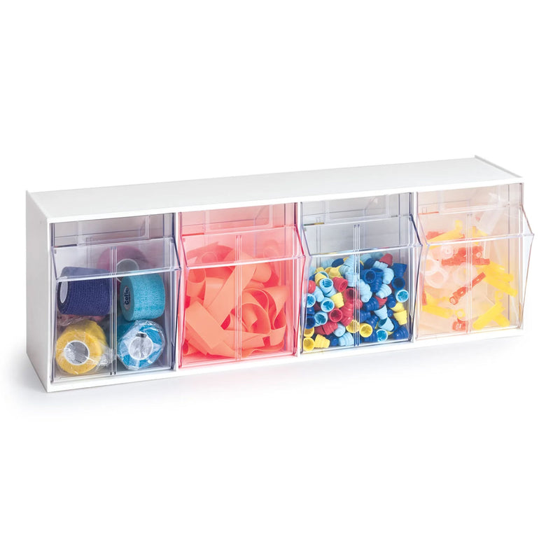 Tilt Front Bin Clear Plastic 6-1/2 X 8-1/2 X 23-1/2 Inch 