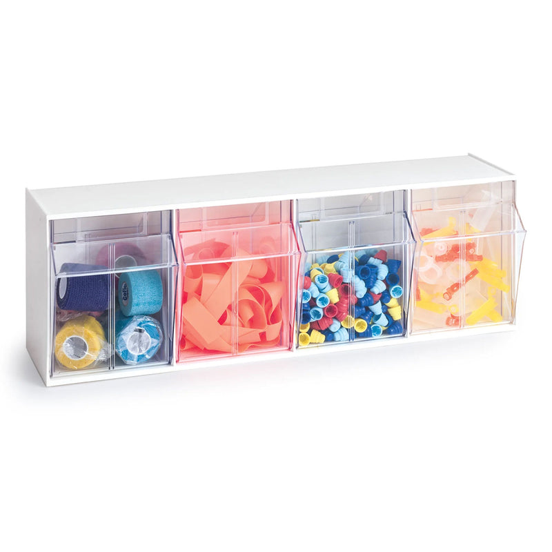 Tilt Front Bin Clear Plastic 6-1/2 X 8-1/2 X 23-1/2 Inch (Case)