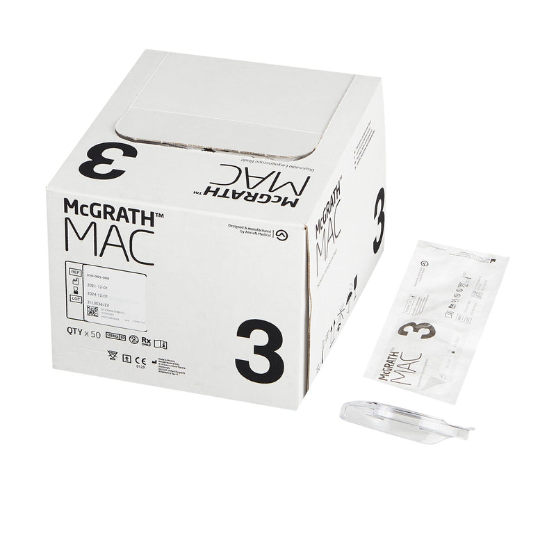 Video Laryngoscope Blade McGRATH Macintosh Type LED Light Adult Sterile 
