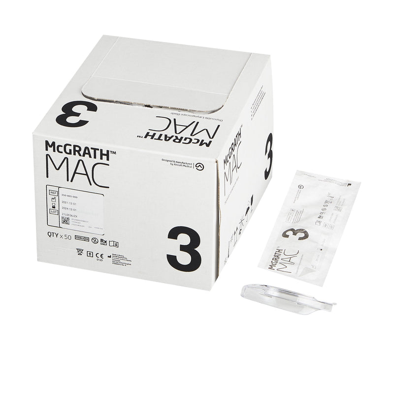 Video Laryngoscope Blade McGRATH Macintosh Type LED Light Adult Sterile 