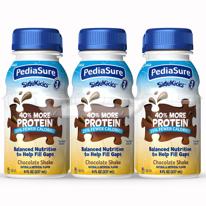 PediaSure Sidekicks Chocolate Shake, 8-ounce bottle (Case of 24)