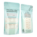 Breast Milk Storage Bag Zomee 8 oz. Food Grade Plastic Clear / Green (Case of 2000)