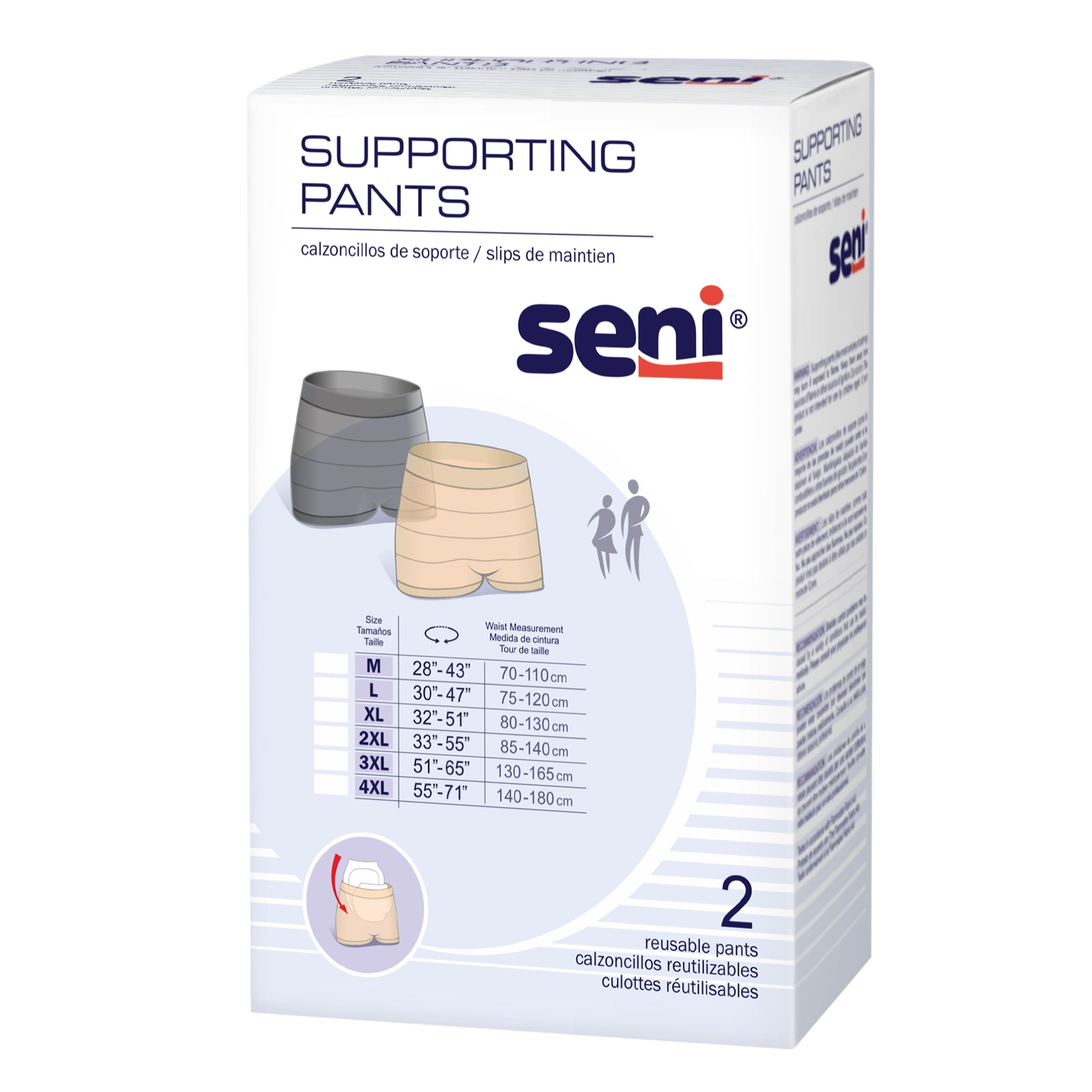 TZMO USA Inc Seni Pull On Boxer Style Knit Pant, 4X-Large, Unisex (16/CS) 