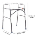 McKesson Steel Bariatric Folding Walker, 32.5 – 39 Inch Height (2/CS) 