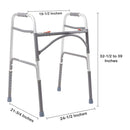 McKesson Steel Bariatric Folding Walker, 32.5 – 39 Inch Height (Case of 2)