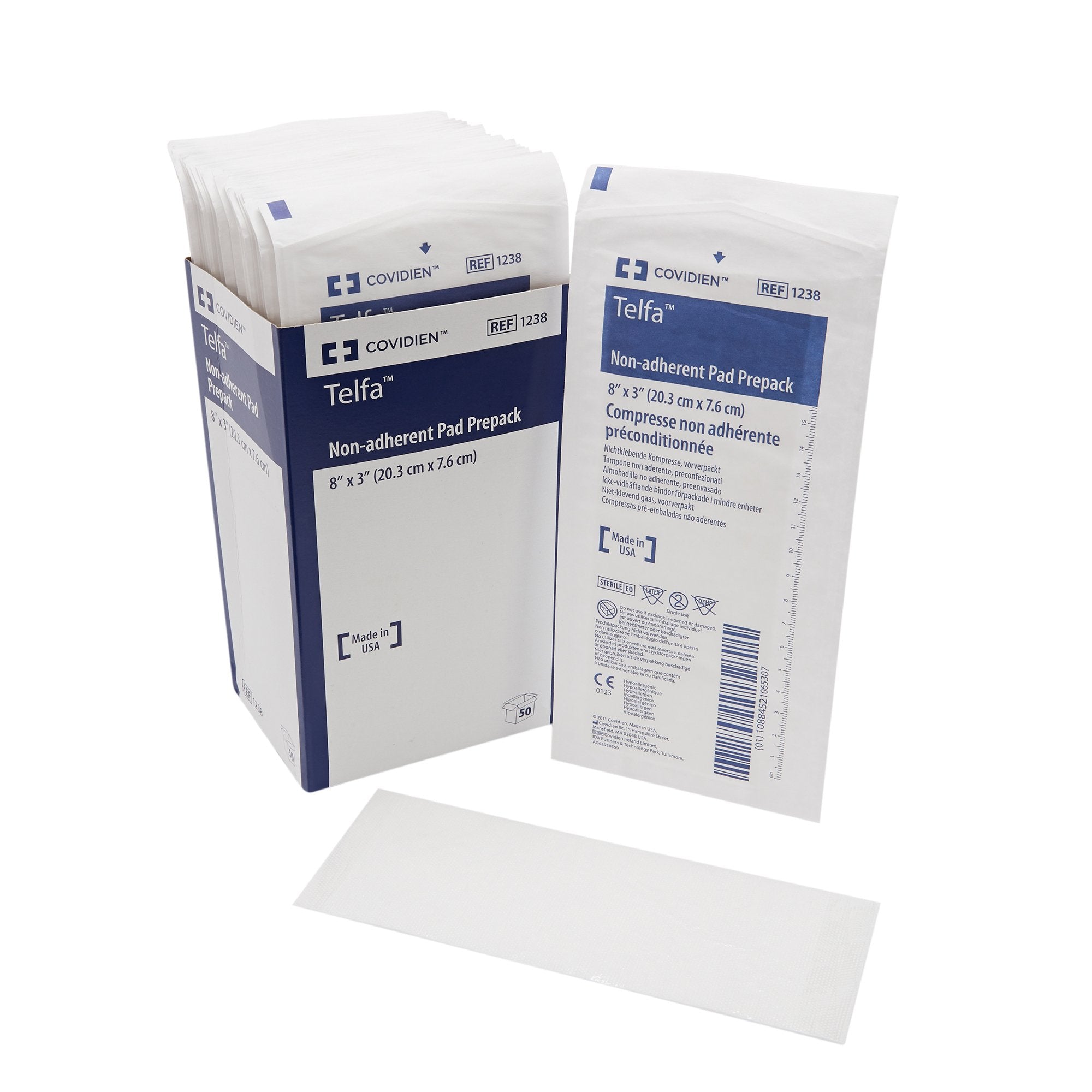 MBO-DRESSING NONADHERENT 3X8ST 1S 50/BX 12BX/CS