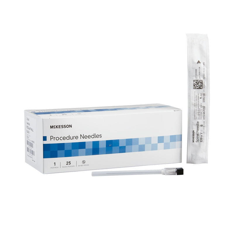 Spinal Needle McKesson Quincke Style 22 Gauge 3 Inch Length Sterile 