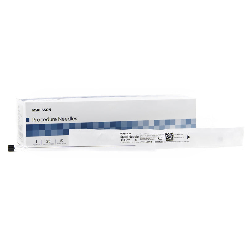 Spinal Needle McKesson Quincke Style 22 Gauge 7 Inch Length Sterile (Case of 100)