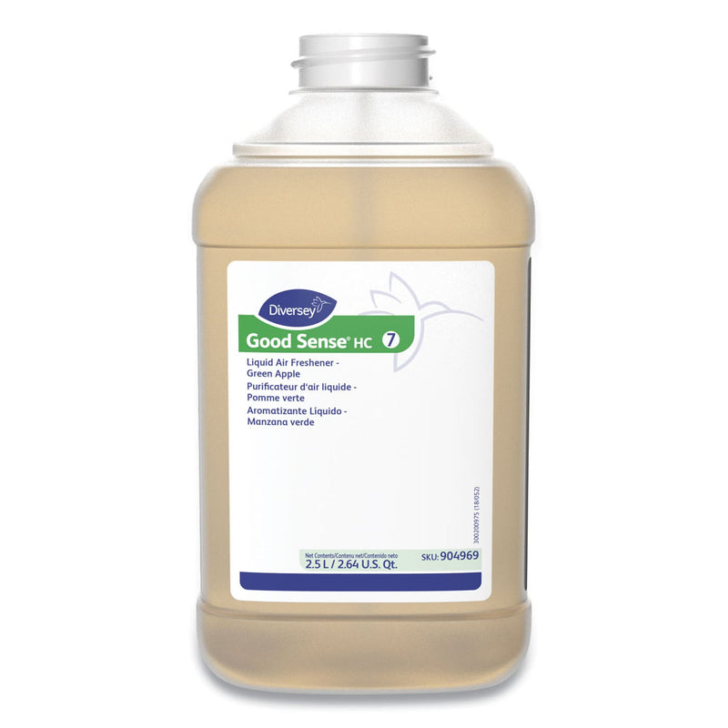 Deodorizer Diversey Good Sense HC Liquid Concentrate 2.5 Liter Bottle Green Apple Scent