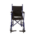 McKesson Brand McKesson Lightweight Transport Chair, Black with Blue Finish 