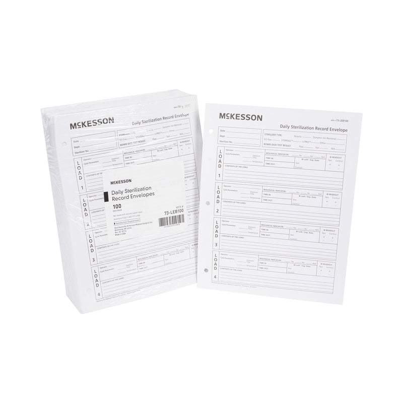 McKesson Sterilization Record Envelope (Case of 1000)