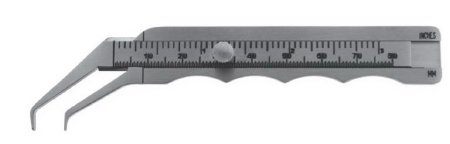 BR Surgical THORPE Caliper, graduated in inches and mm, 4½" 