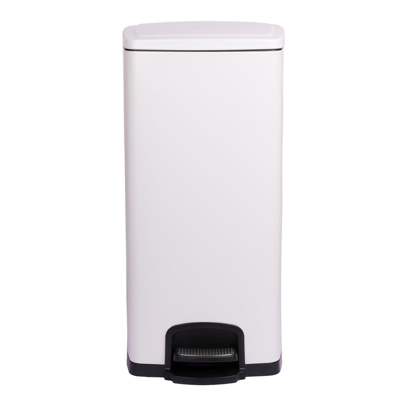 McKesson White Square Step-On Trash Can, 8 gallon (Case)