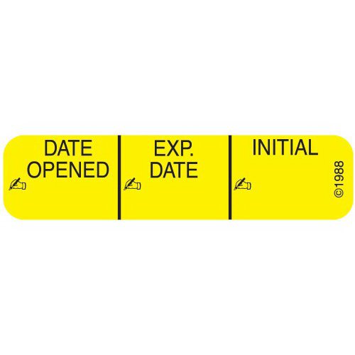 PDC Healthcare Pharmex "Date Opened" Advisory Label, 0.56 x 0.38 Inch 