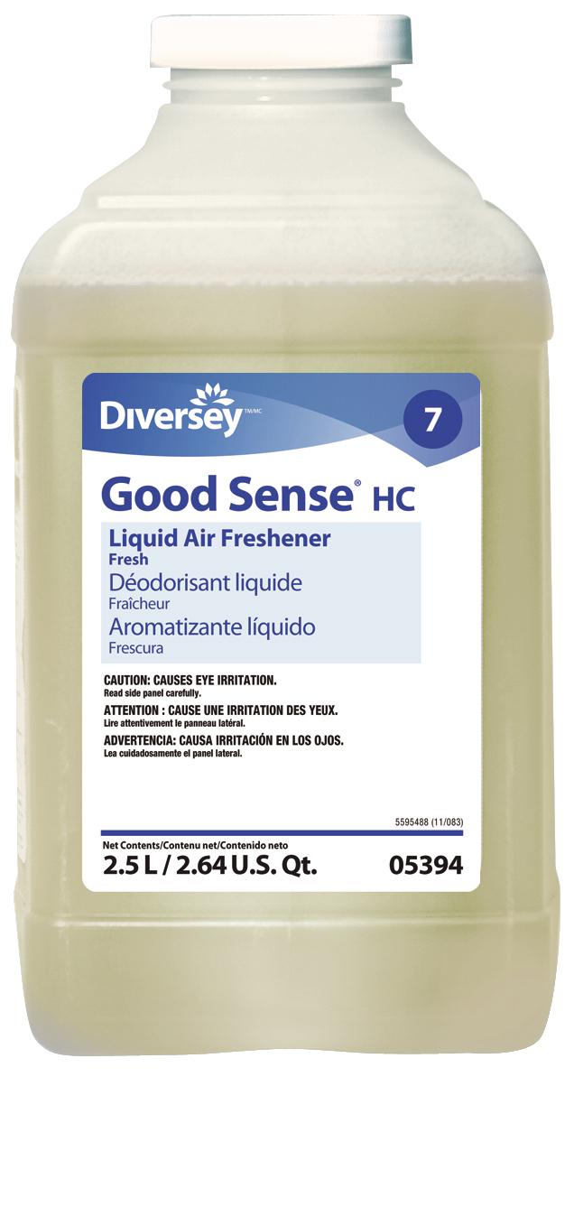Deodorizer Diversey Good Sense HC Liquid Concentrate 2.5 Liter Bottle Fresh Scent (Case of 2)