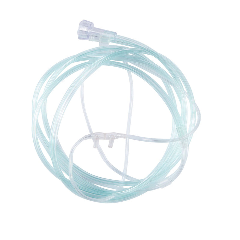 ETCO2 Nasal Cannula McKesson Adult Curved Prongs 7 Foot Tubing Low Flow Rate 