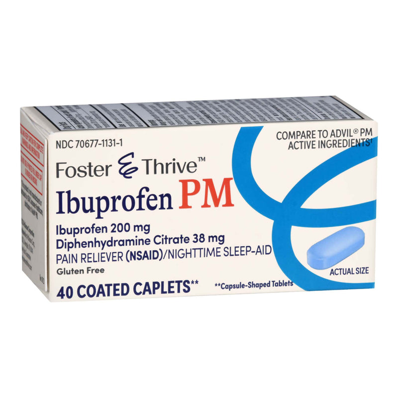 Foster & Thrive Ibuprofen PM Coated Caplets (Bottle of 40)