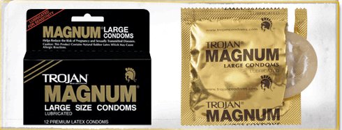Church and Dwight Trojan Magnum Lubricated Latex Condom, Large (12/BX) 