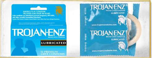 Church and Dwight Trojan-Enz Lubricated Polyurethane Condom (12/BX) 