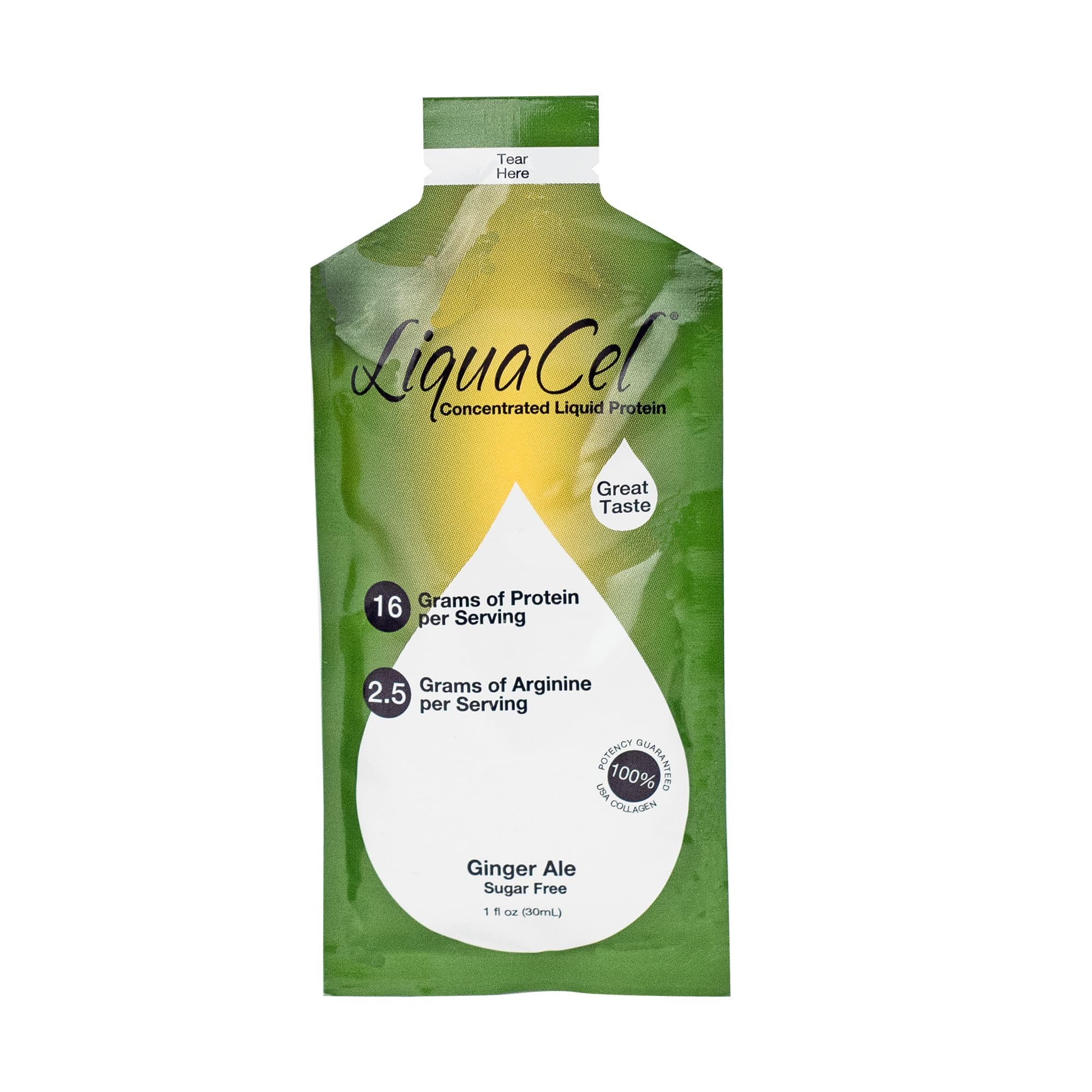 Global Health Products LiquaCel Ginger Ale Concentrated Liquid Protein (30/CS) 