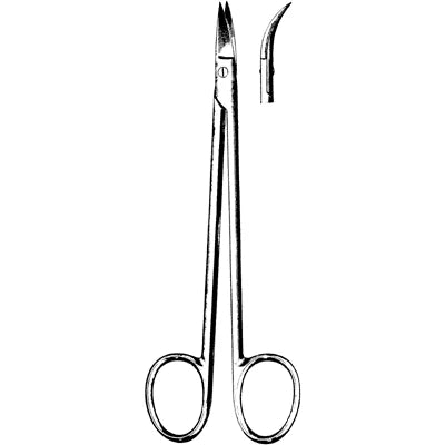 Sklar Quimby Gum Scissors (CensiTrac Marked) - 5", Curved, Sharp/Sharp - 22-2751c 
