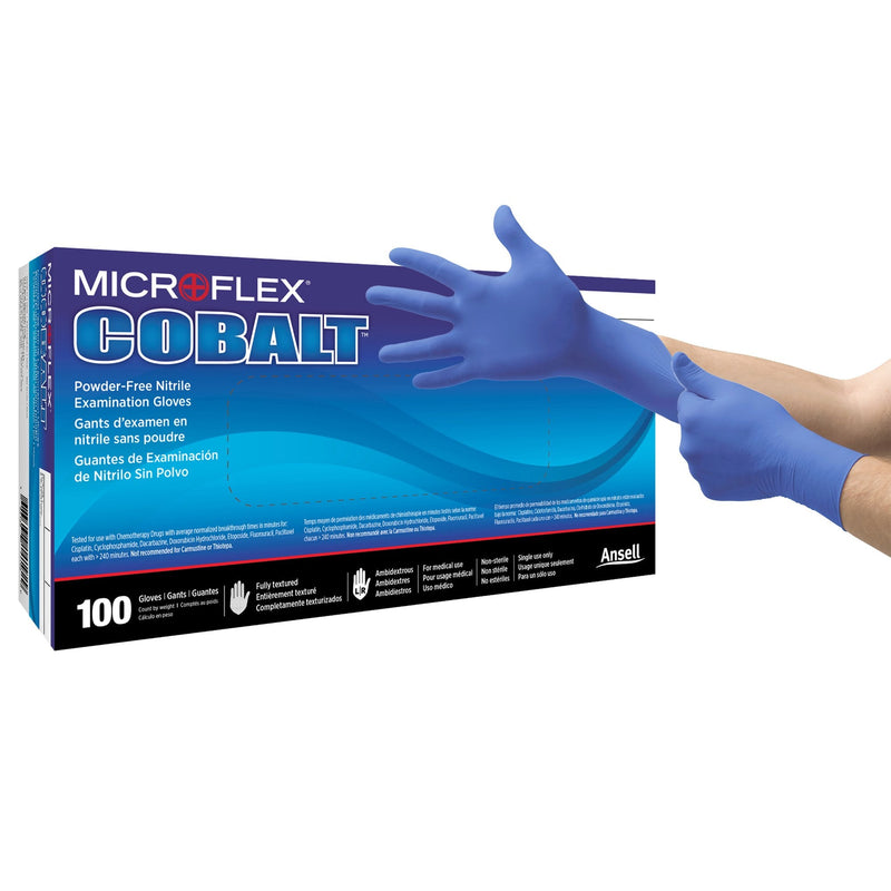 Microflex Medical Microflex Cobalt Nitrile Exam Glove, Large, Blue (1000/CS) 